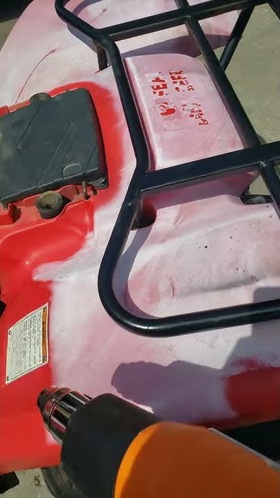 How To Restore Atv Plastic With Heat Gun heat gun to restore ATV plastics - YouTube