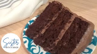 Buttermilk Chocolate Cake with Chocolate Frosting | Step-By-Step Tutorial