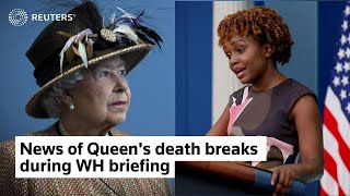 News of Queen's death breaks during WH briefing