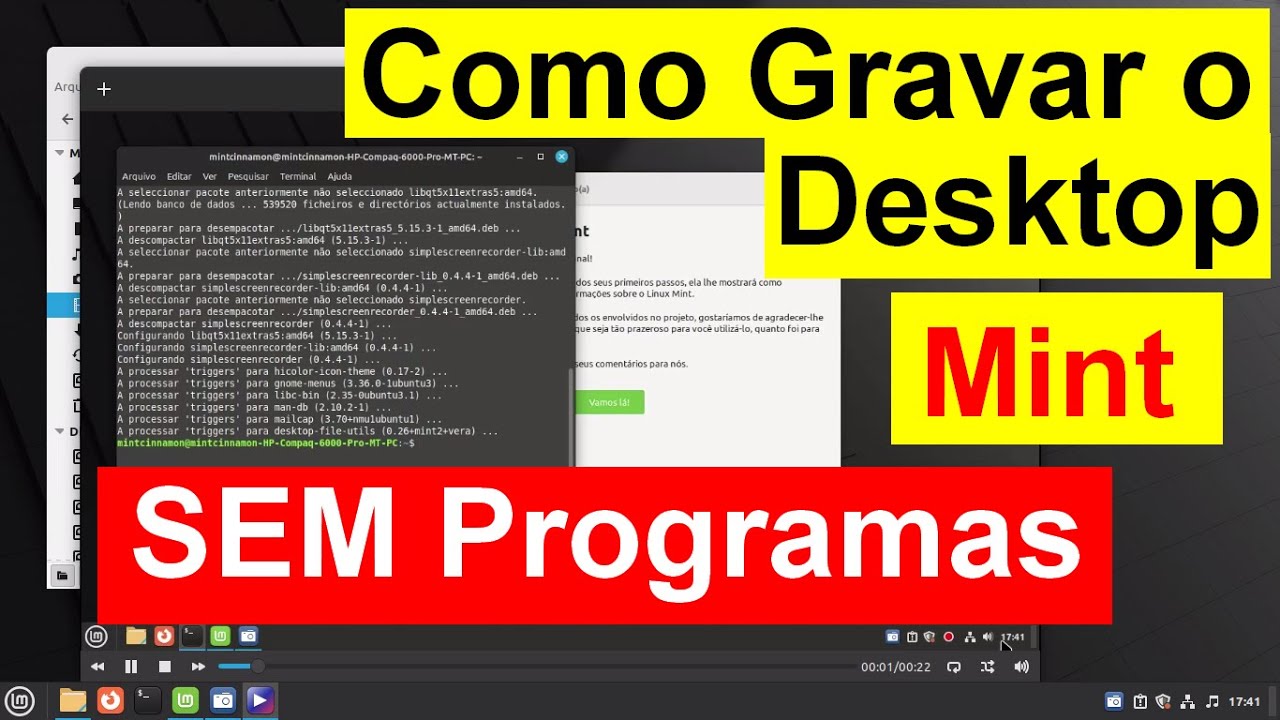 COMO GRAVAR A TELA DO LINUX MINT Cinnamon Sem Usar Programas YouTube