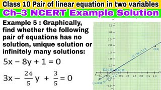 Class 10 Ch–3 NCERT Example 5 | Pair of linear equations in two variables | Math NCERT Solution