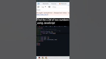 find LCM of two numbers in JavaScript