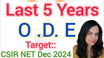 CSIR NET ODE Last 5 Years (2022 to 2024) Revision | CSIR NET ODE Complete Revision by PMA