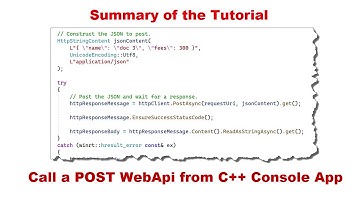 Calling a POST WebApi from a C++ WinRT App | Web Api with ASPNET Core