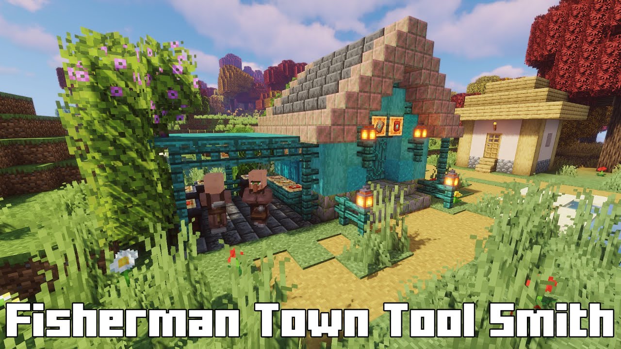 Minecraft Fisherman Town Tool Smith | Nautical Artisan Inspiration