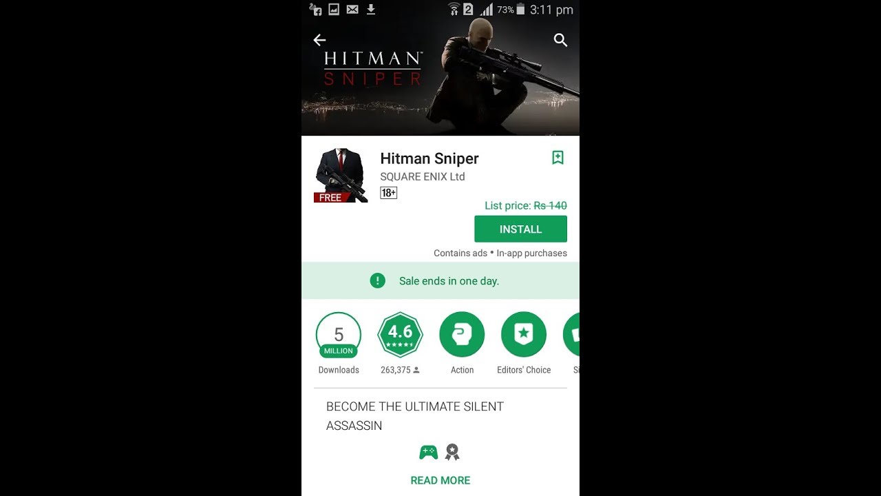 Hitman Sniper Free"" in Playstore Download now link in description