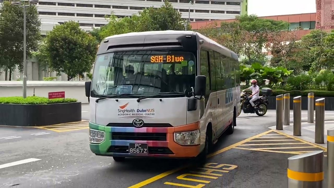 ComfortDelgro Toyota Coaster PC8567Z On SGH Campus Shuttle Blue Route ComfortDelgro Toyota Coaster PC8567Z On SGH Campus Shuttle Blue Route