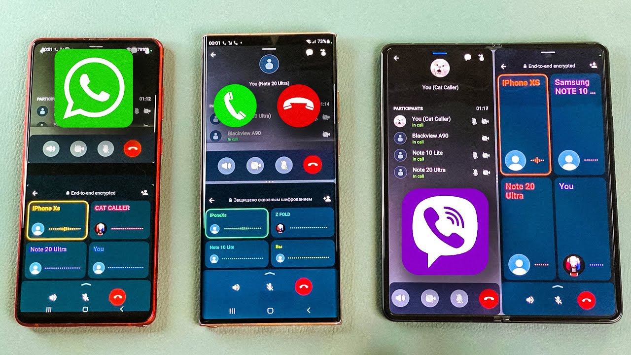 Viber & WhatsApp at the Same Time Samsung Note 10 Lite + Z Fold 3 ...