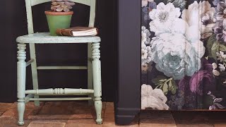 Fabric decoupage on furniture