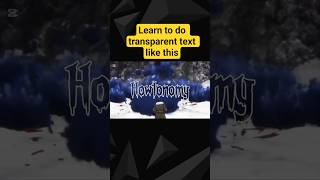 Full Transparent text trick in CapCut Mobile #capcut #tutorial News