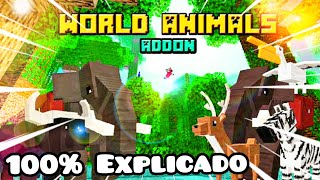 🐯🐊WORLD ANIMALS 1.19+ para MINECRAFT PE  [ GUIA BASICA ] ► +60 ANIMALES !! #addons #pocketedition screenshot 4