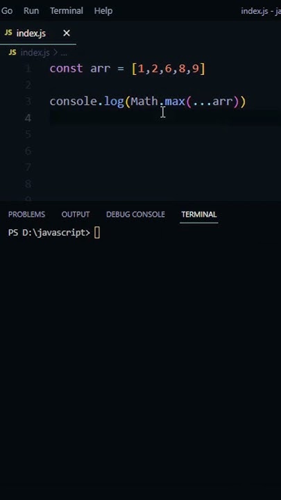 find min or max value in array javascript #reactjs #javascript #dsa # ...