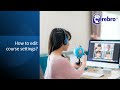 How to edit course settings