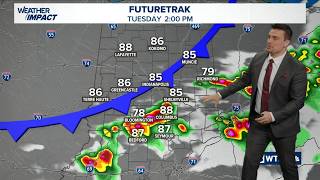 Few showers and storms possible Tuesday across Indiana, then turning cooler