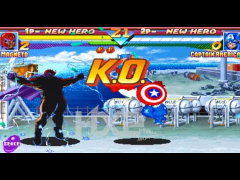 Marvel Super Heroes Glitch Magneto get force field whith Reality gem