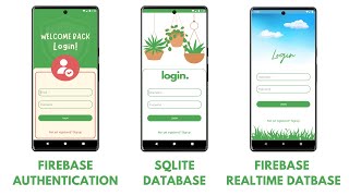 Types of Login and Signup in Android Studio using Kotlin | Authentication, SQLite, Firebase Realtime