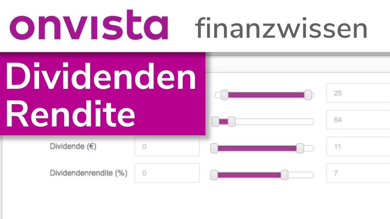 Dividenden Rendite Die Zinsen Der Aktien