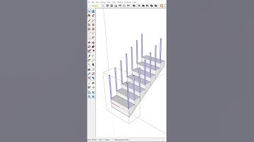 How to create simple stairs #sketchup #sketchuptutorial #stairs
