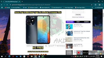 Tecno Pop 8 BG6 Hang Logo Fix Official Firmware File #firmware #flashfile