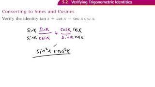 Converting to Sine and Cosine Ex 1