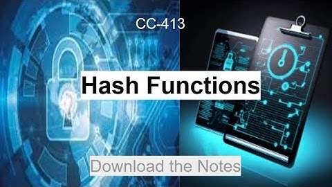 Hash Functions|CC-413|Information Security|@PU-shift-swift