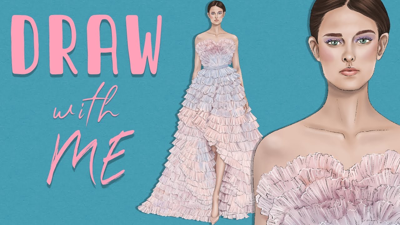 Digital Fashion Illustration- DRAW WITH ME - YouTube