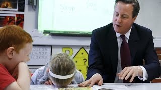 Schoolgirl appears bored by Cameron