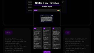 Nested View Transition Groups popup ✨