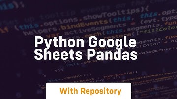python google sheets pandas