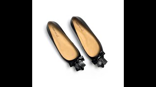 2021 Black Leather Flats Pointed Toe With Bow Shoes Womens Summer Flat Shoe Unboxing Nicepairs