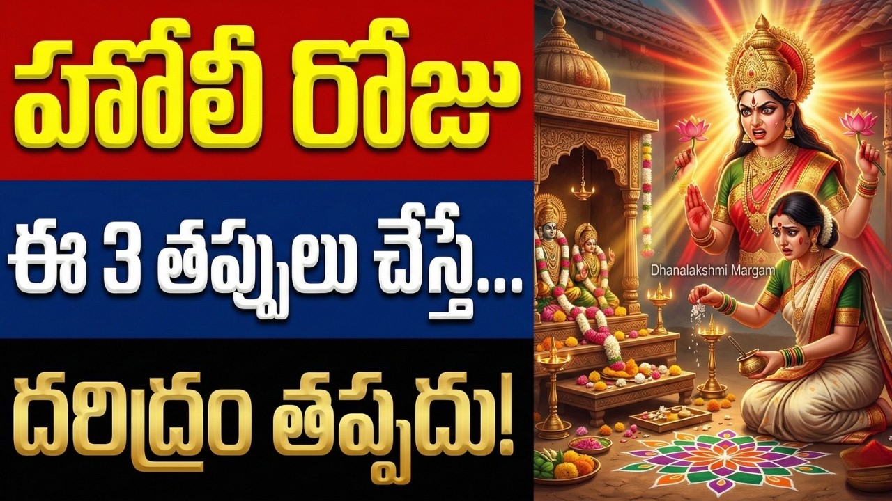 హోలీ రోజు మహిళలు ఈ 3 తప్పులు అస్సలు చేయకండి! పుణ్యం కంటే పాపమే ఎక్కువ! || 3 Mistakes Women