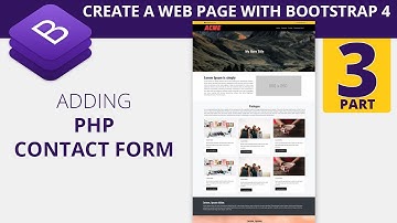 PHP Contact Form with Bootstrap 4 - Part 3