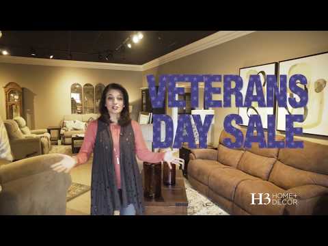 It's the Veterans Day Sale at H3 Home + Decor!