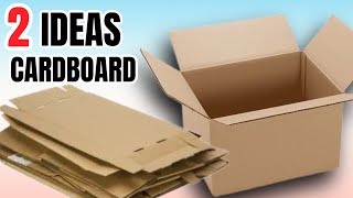 2 USEFUL IDEAS WITH CARDBOARD - RECYCLED IDEAS