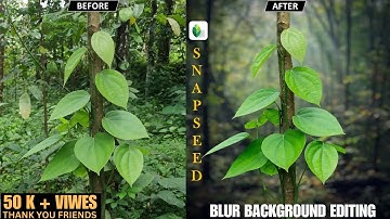 Blur Background Photo EditinG in Tamil| Snapseed photo EditinG |background Blur