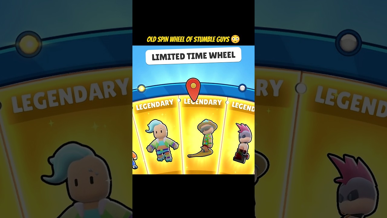 Spinning Old Spin Wheel Of Stumble Guys 😃 0.5% chances to get these old skins 😮