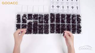 GOOACC 240PCS Bumper Retainer Clips Car Plastic Rivets Fasteners Push Retainer Kit Most Popular