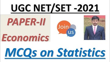 UGC NET/ SET 2021| Paper II, Economics preparation | MCQs on Statistical  Economics | Lecture 22