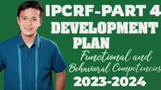 IPCRF-DEVELOPMENT PLAN 2024 with sample answer
