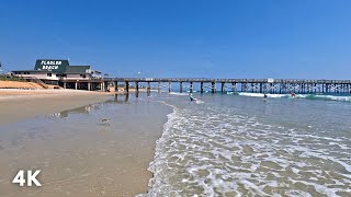 Flagler Beach, Florida 4K Walk, Relaxing Ocean Sounds