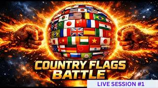 LIVE SESSION #1 || ULTIMATE Country Flags Battle LIVE || Who Will SURVIVE? 🌍