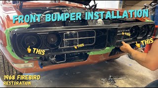 Front bumper and grill installation 1968 Firebird
