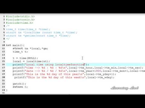 077  77   time, localtime, gmtime Functions in C Programming Video Tutorial   Part 2