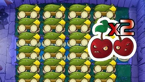 Double Cherry🍒🍒-24 Cob🌽 | PvZ Survival Fog (Endless)