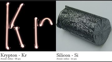 Krypton - Kr vs Silicon - Si Comparing Element attributes Atoms