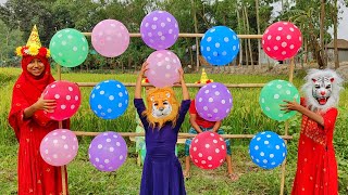 outdoor fun with Flower Balloons and learn colors for kids by I kids Episode -250.