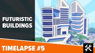 Futuristic City #5: SKYSCRAPERS / ROADS - Minecraft Timelapse