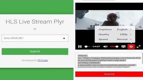 HLS Live Stream Plyr v1 | M3U8