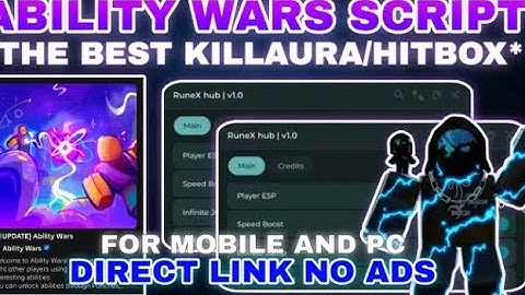 ABILITY WARS SCRIPT NO KEY NO ADS PC AND MOBILE 