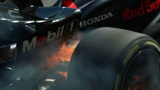 Max Verstappen Brake Fire - DNF Australia GP 2024
